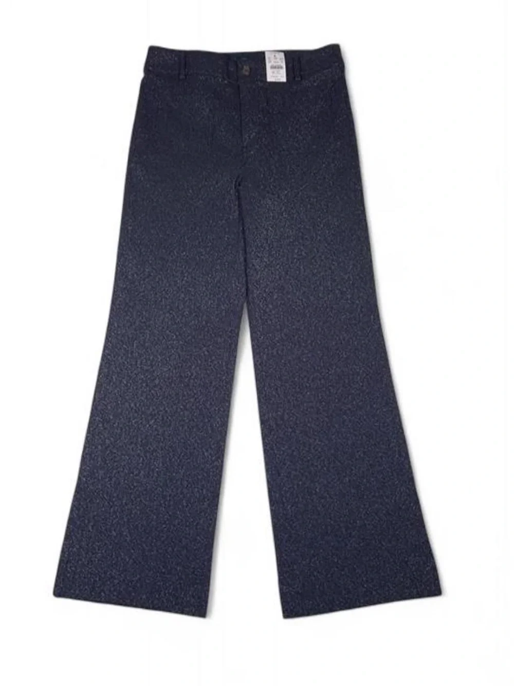 NWT! J. Crew Lizzie Pant Sparkle Blue Wide Leg Navy Blue Women’s Size 28 L30